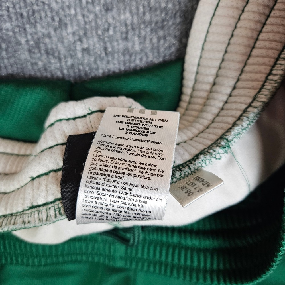 Vintage Adidas Track Pants Men's XL Green Orange Three Stripe Baggy Y2K 2000s - Picture 8 of 12